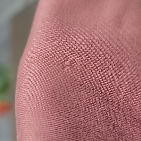 Querencial Maternity Soft Stretchy Color Block Dot Print Front Tie Knot Top - Picture 8 of 8